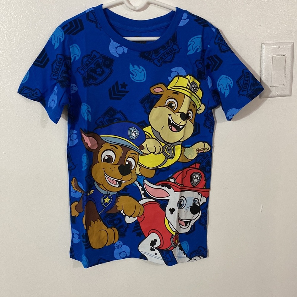 Sold NWT Paw Patrol blue Oversized Boys short sleeve Tee size 7